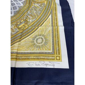 Vintage 100% Silk SOIE Scarf. Made Italy Created for The Metropolitan Opera. New